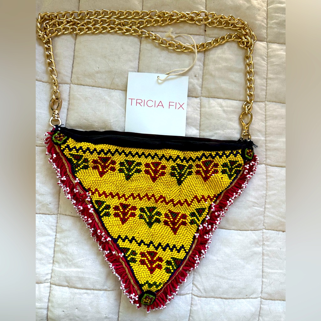 Beaded Triangular Purse